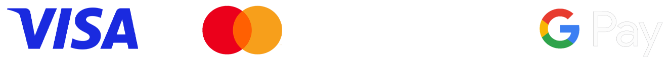 Verfügbare Zahlungsmethoden für Apex AI: Visa, Mastercard, Apple Pay und Google Pay