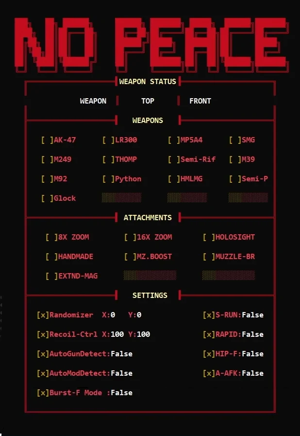 Rust Script penceresi: silahlar, eklentiler ve ayarlar