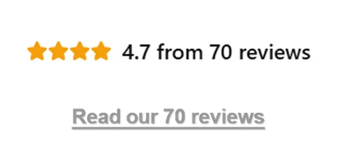 4.7 Stars from 70 Reviews